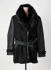 Manteau court noir PAUSE CAFE pour femme seconde vue