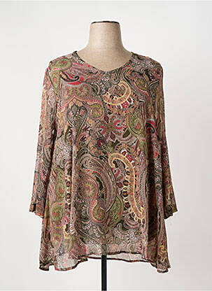 Tunique manches longues vert FRANCK ANNA pour femme