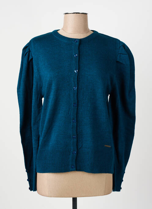 Gilet manches longues bleu AGATHE & LOUISE pour femme