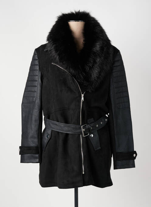 Manteau court noir PAUSE CAFE pour femme