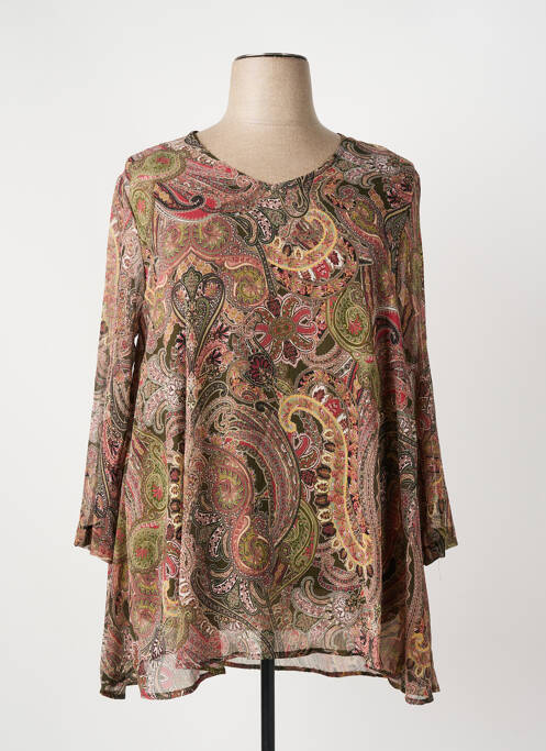 Tunique manches longues vert FRANCK ANNA pour femme