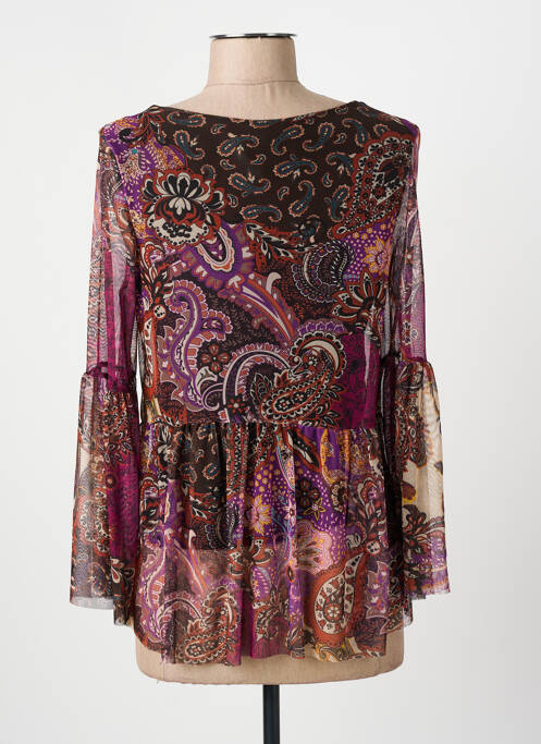 Tunique manches longues violet COULEURS DU TEMPS pour femme