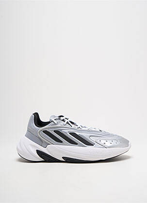 Baskets tissage satiné talon de 4 à 6cm argent ADIDAS femme