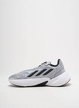 Baskets tissage satiné talon de 4 à 6cm argent ADIDAS femme