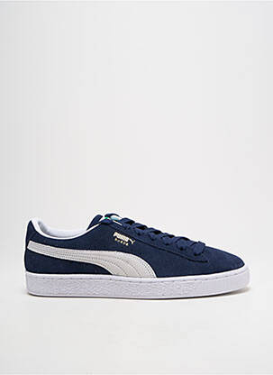 Baskets nubuck bout rond bleu PUMA homme