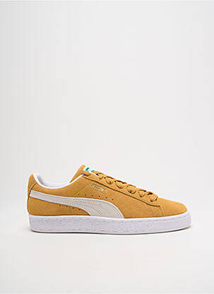 Baskets nubuck bout rond jaune PUMA homme