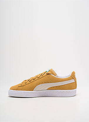 Baskets nubuck bout rond jaune PUMA homme