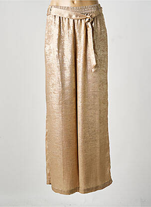 Pantalon large poches taille normale or SUMMUM femme