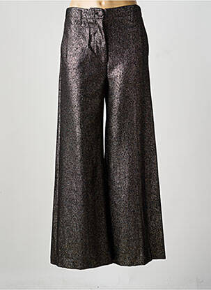 Pantalon large fermeture zippée sous rabat boutonné taille normale noir DIEGA femme