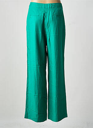Pantalon large tissage popeline taille normale vert LEON & HARPER femme