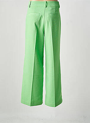 Pantalon large fermeture zippée sous rabat avec crochet taille normale vert MY ESSENTIAL WARDROBE femme