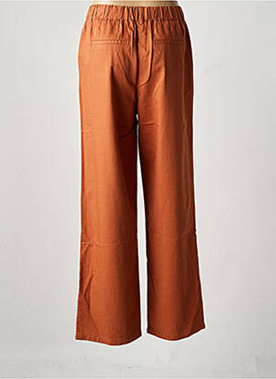 Pantalon large tissage popeline taille normale marron C'EST BEAU LA VIE femme
