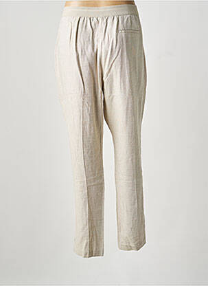 Pantalon droit tissage popeline taille normale beige ESCORPION femme