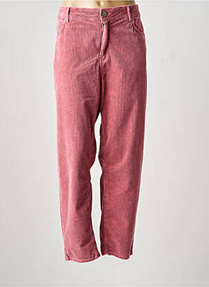 Pantalon droit stretch taille normale rose HOD femme