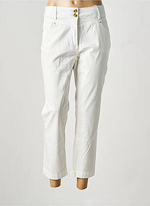 Pantalon 7/8 stretch taille normale blanc C'EST BEAU LA VIE femme