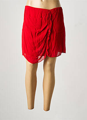 Jupe courte coupe droite rouge SWILDENS femme