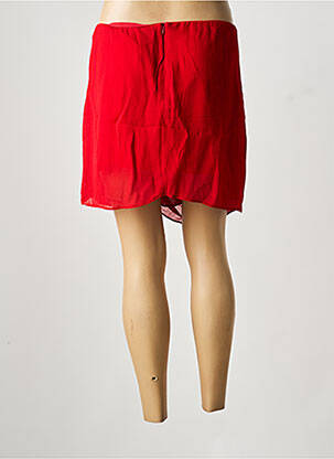 Jupe courte coupe droite rouge SWILDENS femme