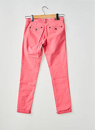 Pantalon slim tissage popeline taille normale rose HOD femme