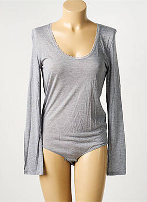 Body col rond manches longues gris SIMONE PERELE femme