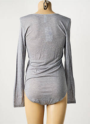 Body col rond manches longues gris SIMONE PERELE femme