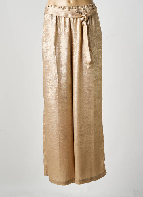 Pantalon large poches taille normale or SUMMUM femme