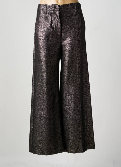 Pantalon large fermeture zippée sous rabat boutonné taille normale noir DIEGA femme