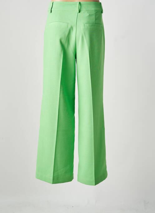 Pantalon large fermeture zippée sous rabat avec crochet taille normale vert MY ESSENTIAL WARDROBE femme