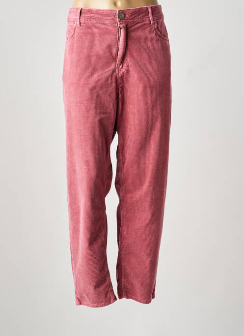 Pantalon droit stretch taille normale rose HOD femme