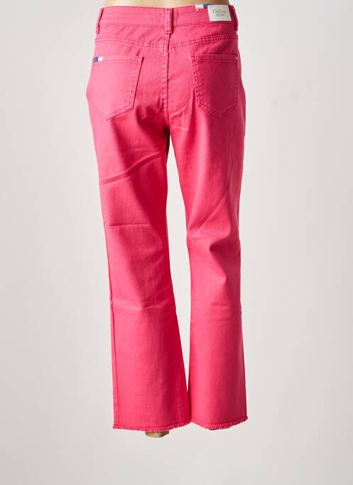 Jeans coupe droite stretch taille normale rose C'EST BEAU LA VIE femme