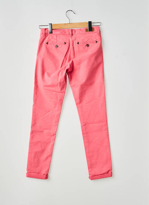 Pantalon slim tissage popeline taille normale rose HOD femme