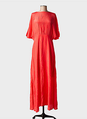 Robe longue coupe cintrée manches 3/4 rouge STELLA FOREST femme