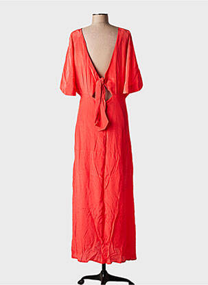 Robe longue coupe cintrée manches 3/4 rouge STELLA FOREST femme