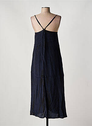 Robe longue coupe fluide fines bretelles bleu FIVE femme