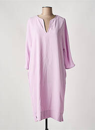 Robe mi-longue manches 3/4 manches 3/4 violet TOUPY femme
