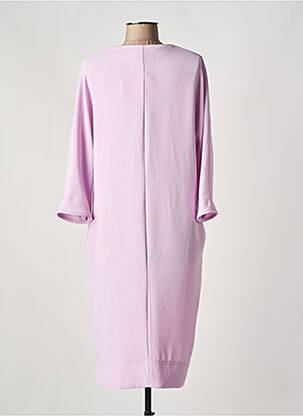 Robe mi-longue manches 3/4 manches 3/4 violet TOUPY femme
