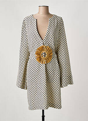 Robe courte manches longues manches longues beige SUNDRESS femme
