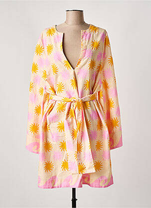 Robe courte manches 3/4 manches 3/4 rose SUNDRESS femme