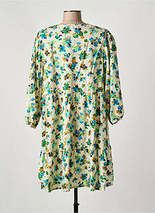 Robe courte manches 3/4 manches 3/4 vert BELLEROSE femme
