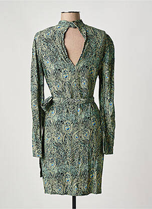 Robe courte manches longues manches longues vert SWILDENS femme