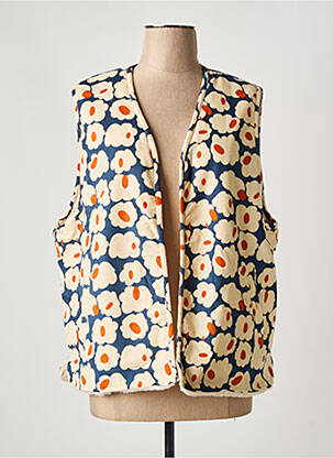 Gilet sans manche coupe droite beige ARSENE ET LES PIPELETTES femme