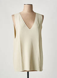 Pull stretch sans manche beige ESCORPION femme