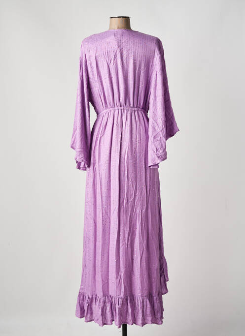 Robe mi-longue manches 3/4 manches 3/4 violet SUNDRESS femme