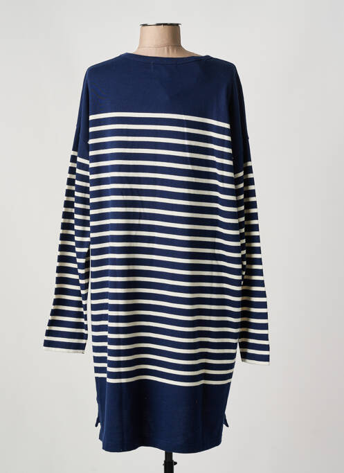 Robe mi-longue manches longues manches longues bleu MAISON LABICHE femme