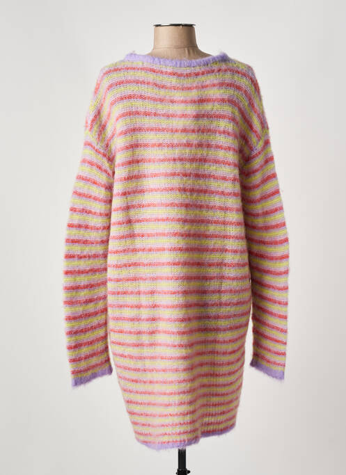 Robe pull stretch manches longues violet AMERICAN VINTAGE femme