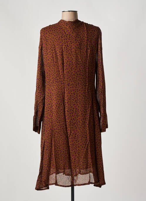 Robe mi-longue marron NINATI pour femme