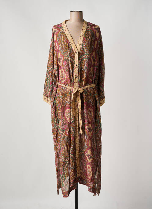 Robe mi-longue marron SUMMUM pour femme