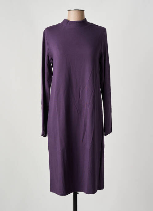 Robe mi-longue violet MAJESTIC FILATURES pour femme