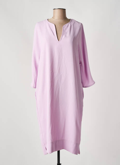 Robe mi-longue violet TOUPY pour femme