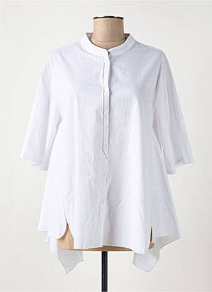 Chemisier manches 3/4 blanc LA FABRICA DEL LINO femme