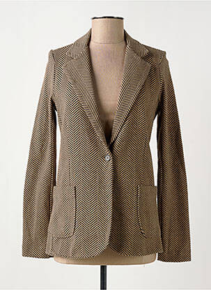 Blazer coupe cintrée beige MAJESTIC FILATURES femme